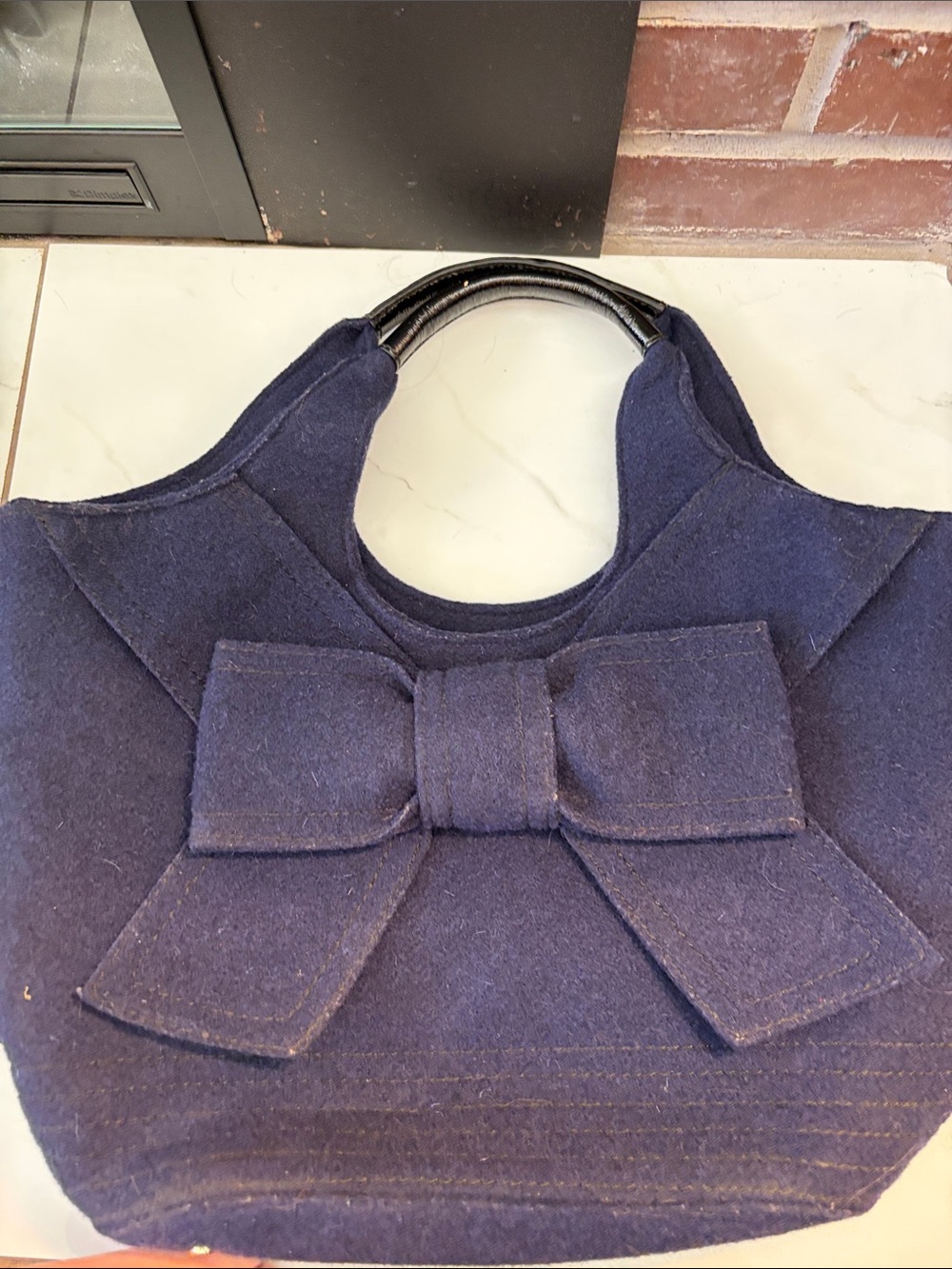 Kate Spade Navy Bow Accent Women’s Handbag